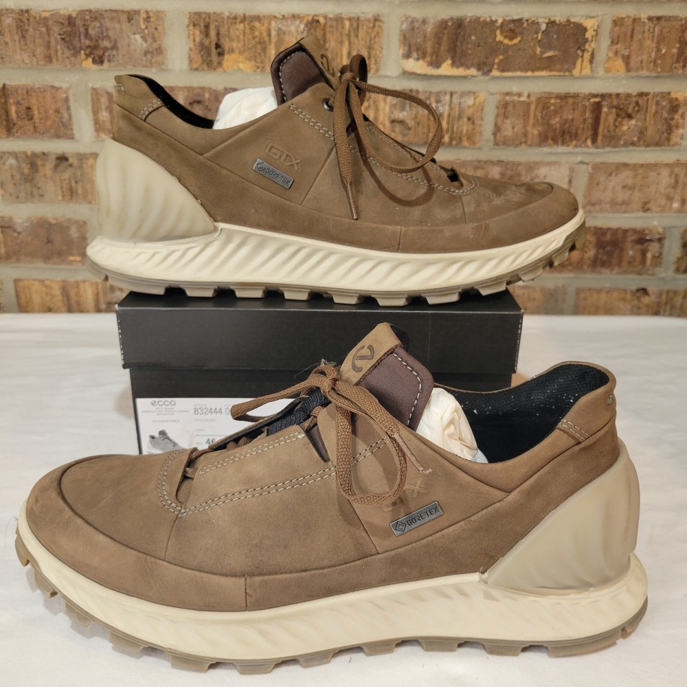 ECCO Exostrike M Low GTX Cocoa Brown Leather Hiking Shoes Men EU 46 / US 12-12.5